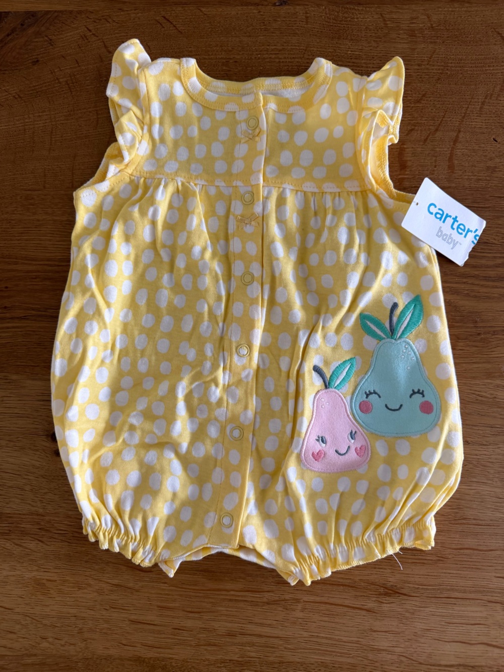 Carter's Yellow and White Baby Romper